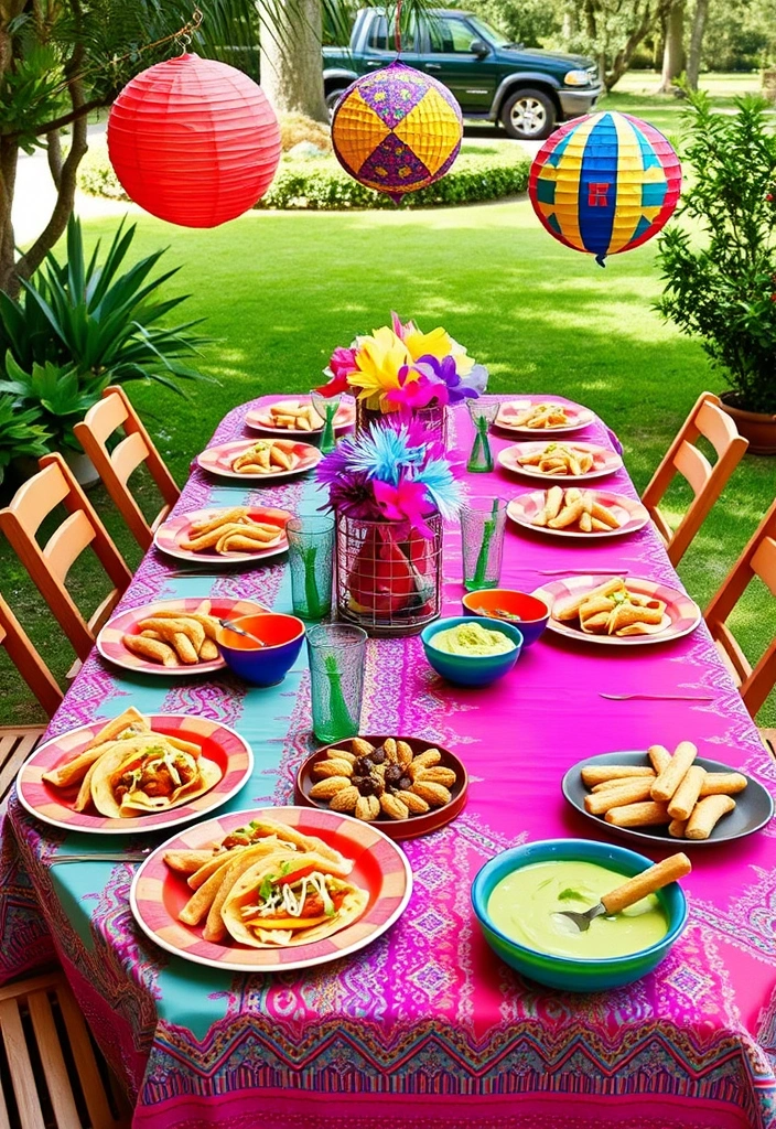 20 Al Fresco Dining Setups That Will Transform Your Backyard into a Culinary Paradise! - 8. Colorful Fiesta