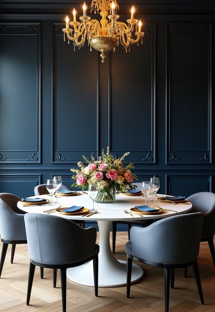 21 Best Paint Colors for Dining Room That Will Make You Want to Host Every Weekend! - 2. Bold Navy