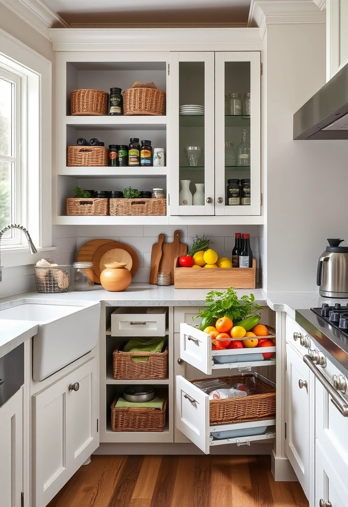 28 Modern Farmhouse Kitchen Ideas That'll Make You Want to Redecorate Immediately! - 10. Smart Storage Solutions