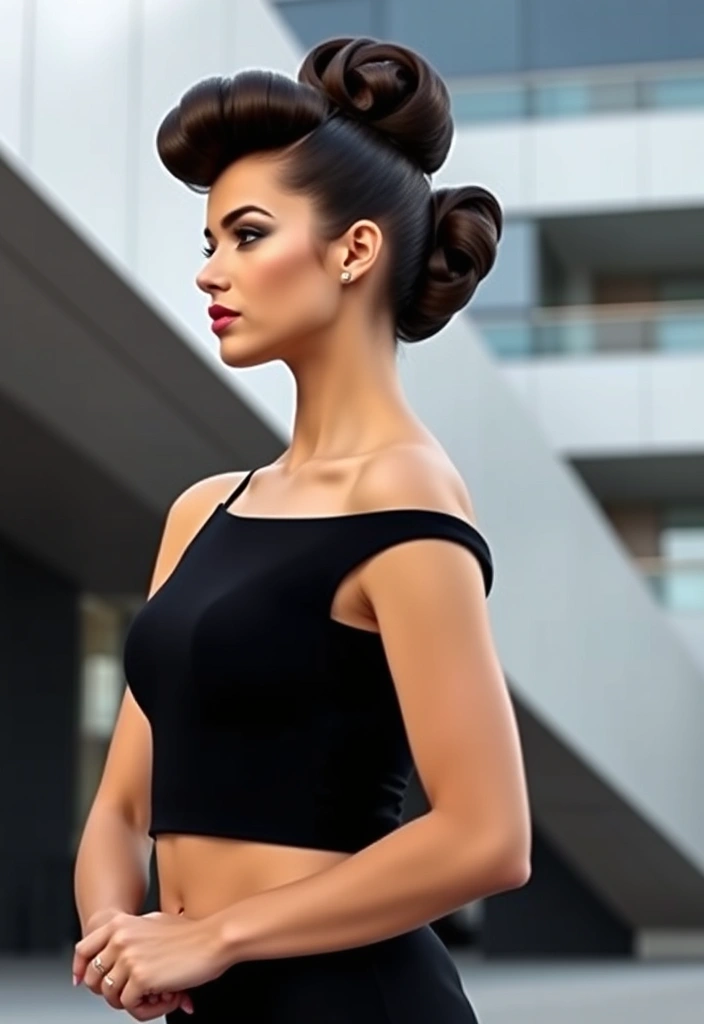 22 Stunning Short Hair Updos for Every Occasion (You Won't Believe #10!) - 18. Bold Sculpted Updo