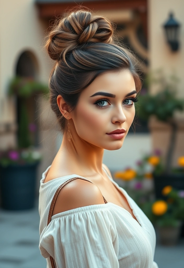 20 Classic Gypsy Shag Hairstyles You Need to Try (Number 7 Will Blow Your Mind!) - 19. Romantic Twisted Bun