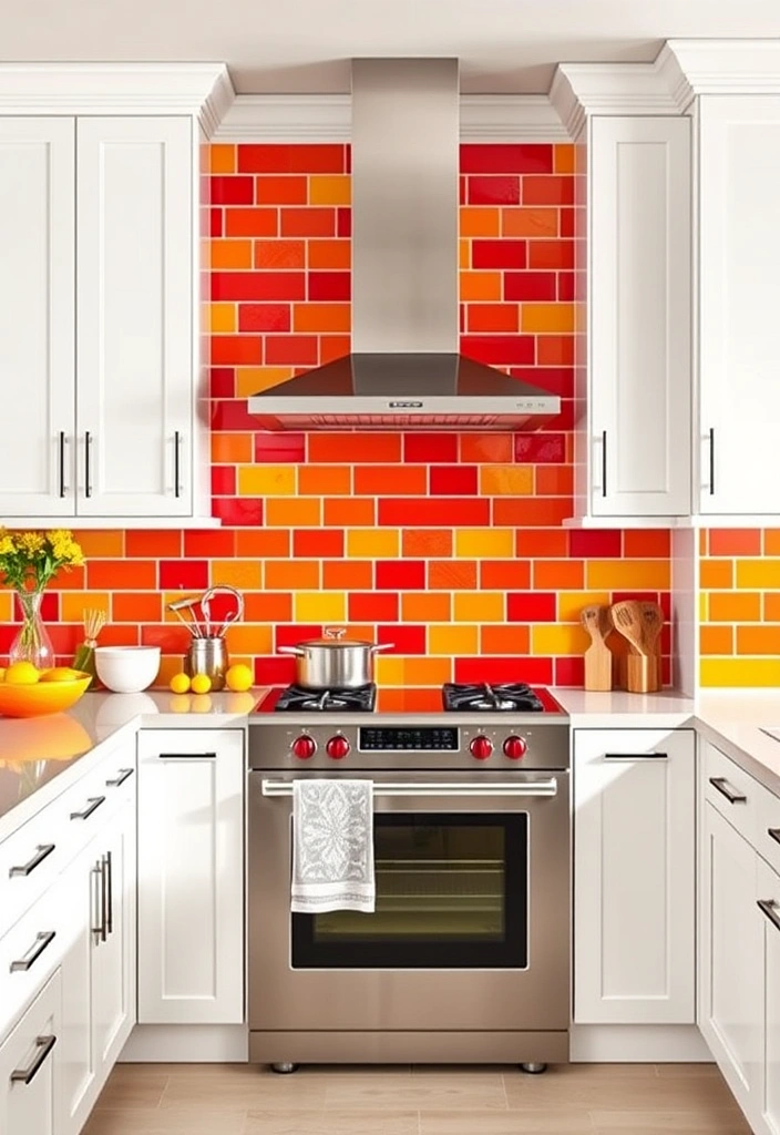 27 Stunning Kitchen Backsplash Ideas That'll Transform Your Space! - 18. Color-Blocked Tiles