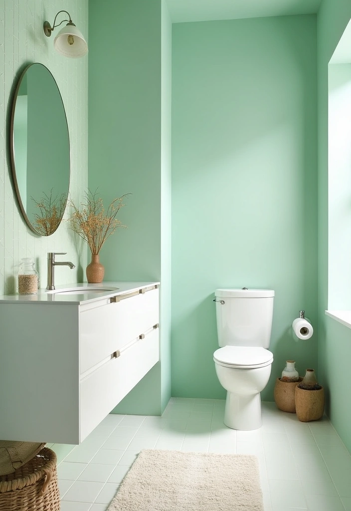 26 Best Modern Farmhouse Paint Colors That Will Transform Your Space! - 21. Seafoam Green: Refreshing and Bright