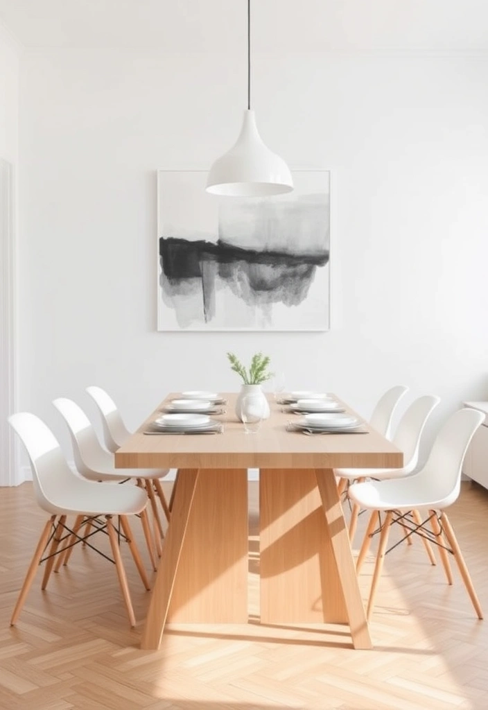 24 Organic Modern Dining Room Ideas That Will Transform Your Space! - 2. Minimalist Scandinavian Vibes