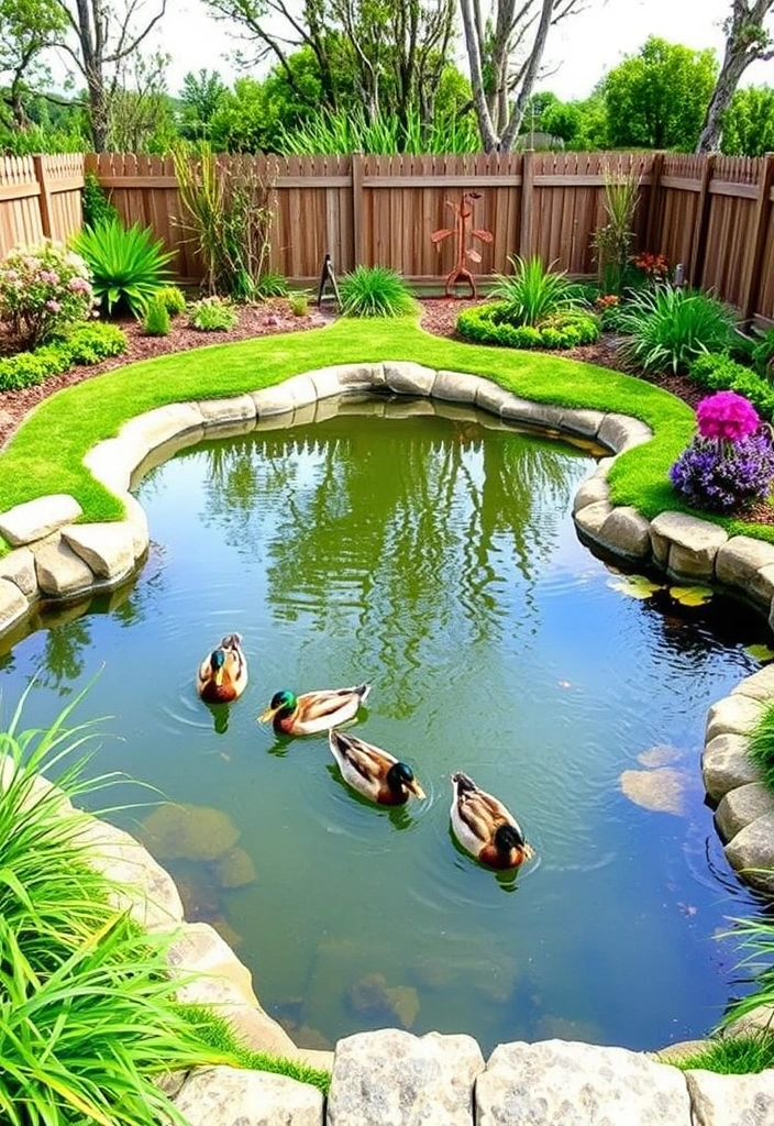 22 Best DIY Duck Enclosure Ideas That Will Make Your Ducks Feel Right at Home! - 6. DIY Duck Pond Enclosure