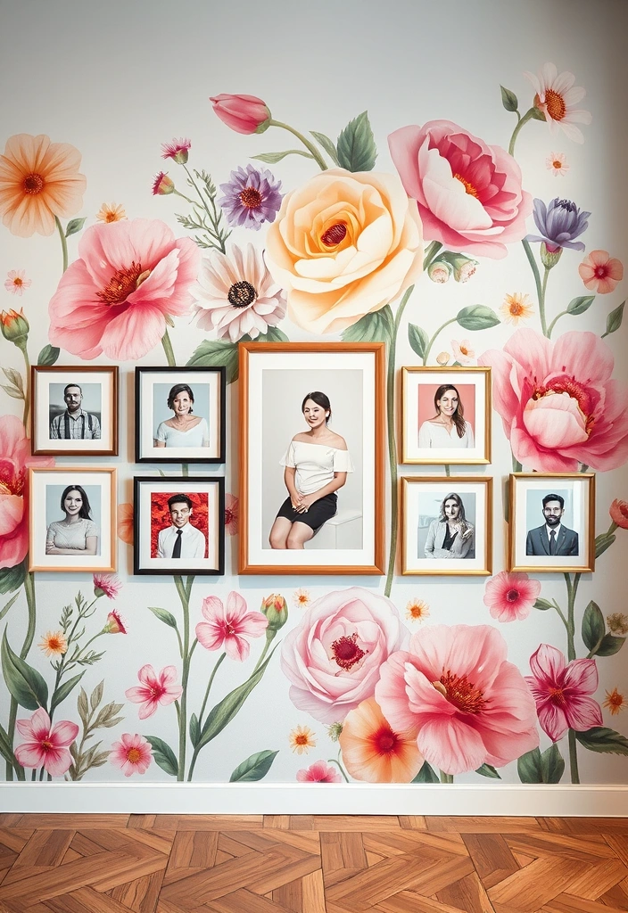 21 Inspiring Photo Wall Ideas That Will Transform Your Space! - 16. The Artistic Mural