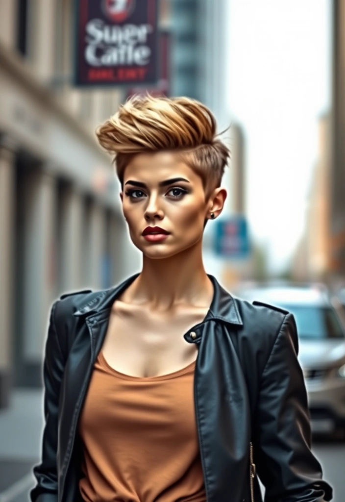 22 Stunning Short Hair Updos for Every Occasion (You Won't Believe #10!) - 10. The Bold Pixie Updo