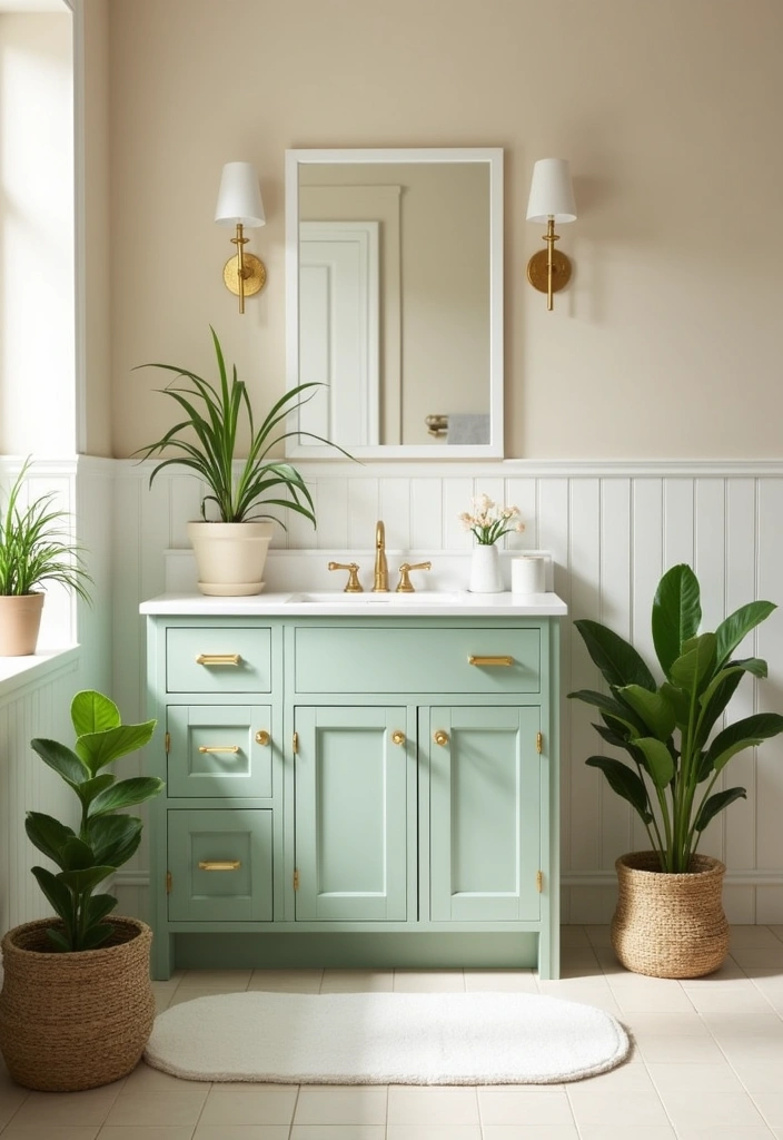 22 Best Paint Colors for Bathroom Cabinets That Will Transform Your Space! - 4. Soft Sage Green