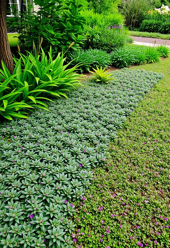 28 Shade Garden Design Layout Ideas That Will Transform Your Outdoor Space! - 16. Textured Ground Covers