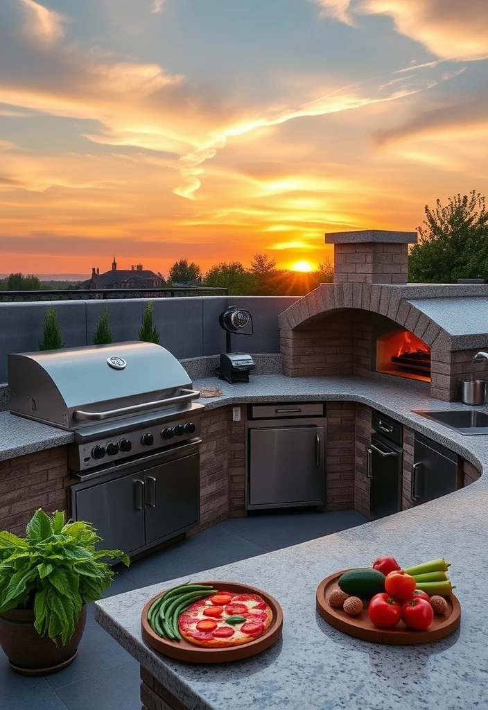 22 Best Outdoor Grill Station Ideas That'll Make You the BBQ King or Queen! - 11. Chef’s Paradise Outdoor Kitchen