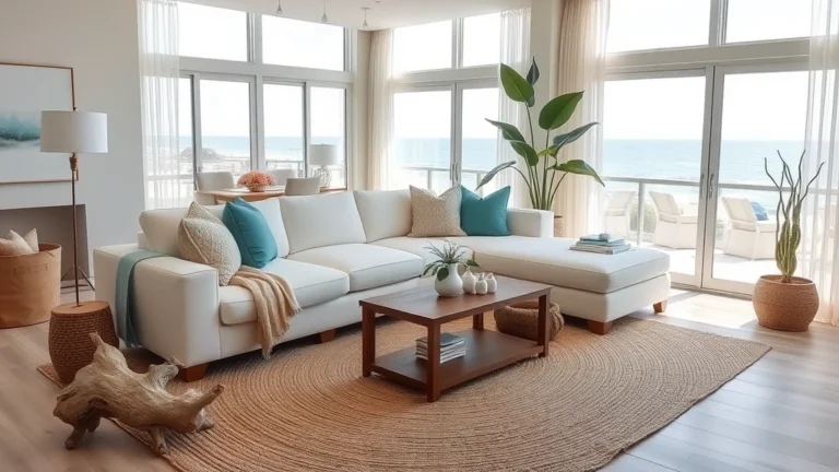 22 Modern Coastal Living Room Ideas That Will Make You Feel Like You’re on Vacation!